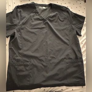 BT Supply Co. Women's 3-Pack V-Neck Quick Dry Scrub Tops -Pewter / Dark Grey XXL